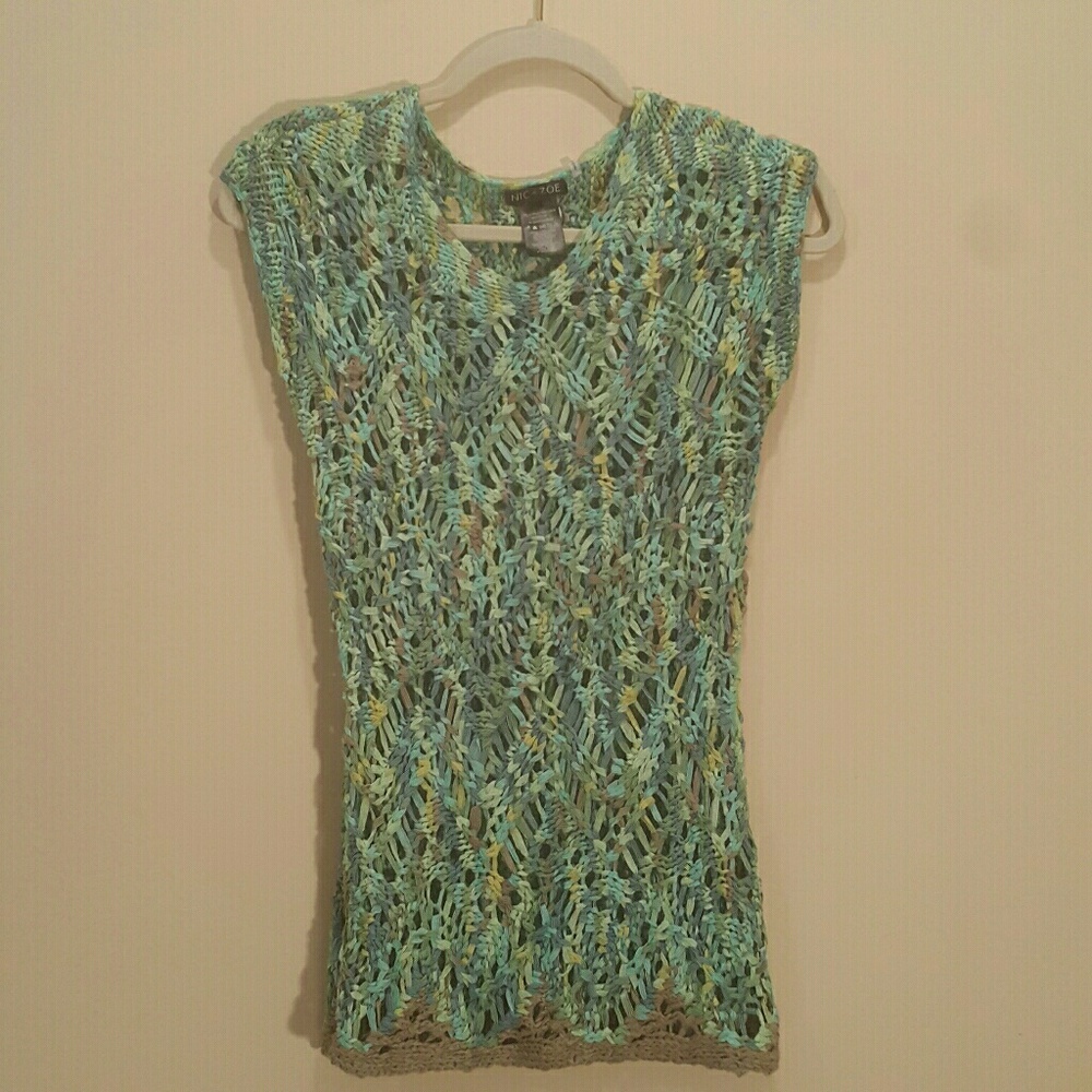 Nic & Zoe Sleeveless Crochet Top